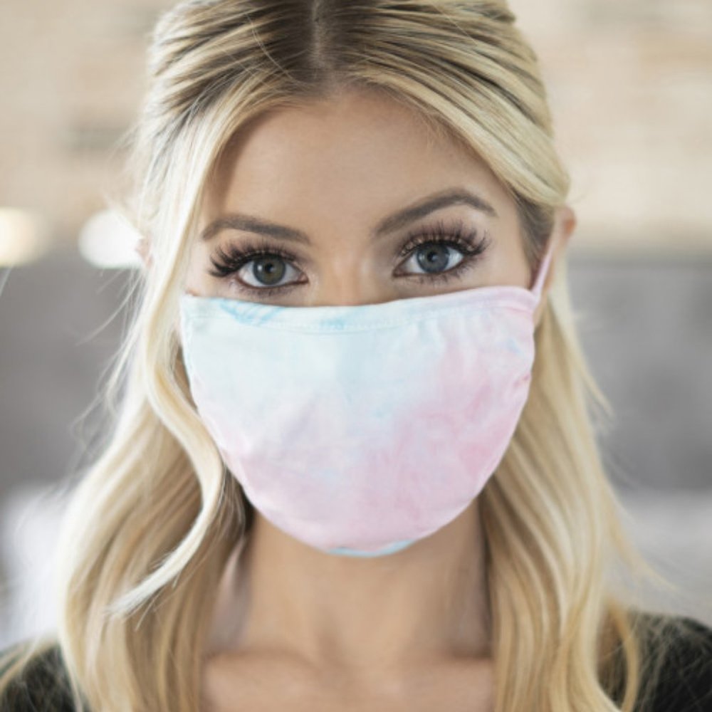 2 for 20! Pink tie dye face mask